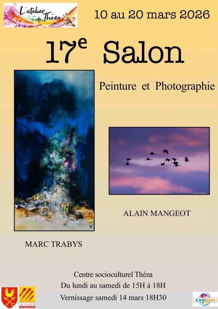 Affiche de l’exposition du 17em Salon de Théza - mars 2026