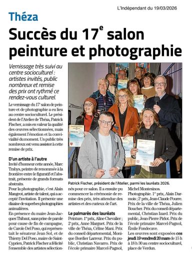Article d'Indépendant des artiste primés