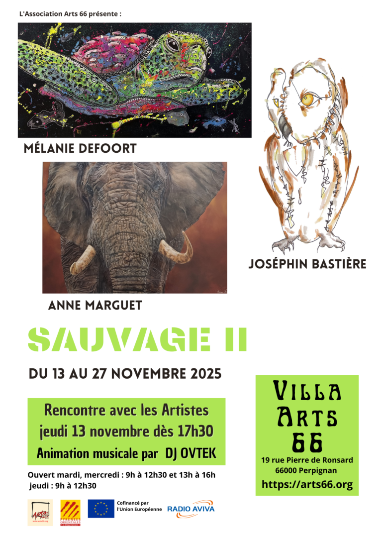 Trois talents sont à l'affiche pour l'exposition SAUVAGE II